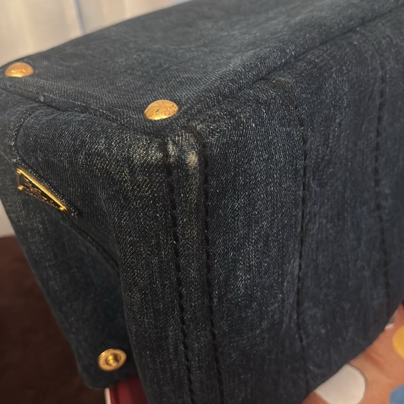 PRADA Canapa Denim Tote $675 - Picture 14 of 16